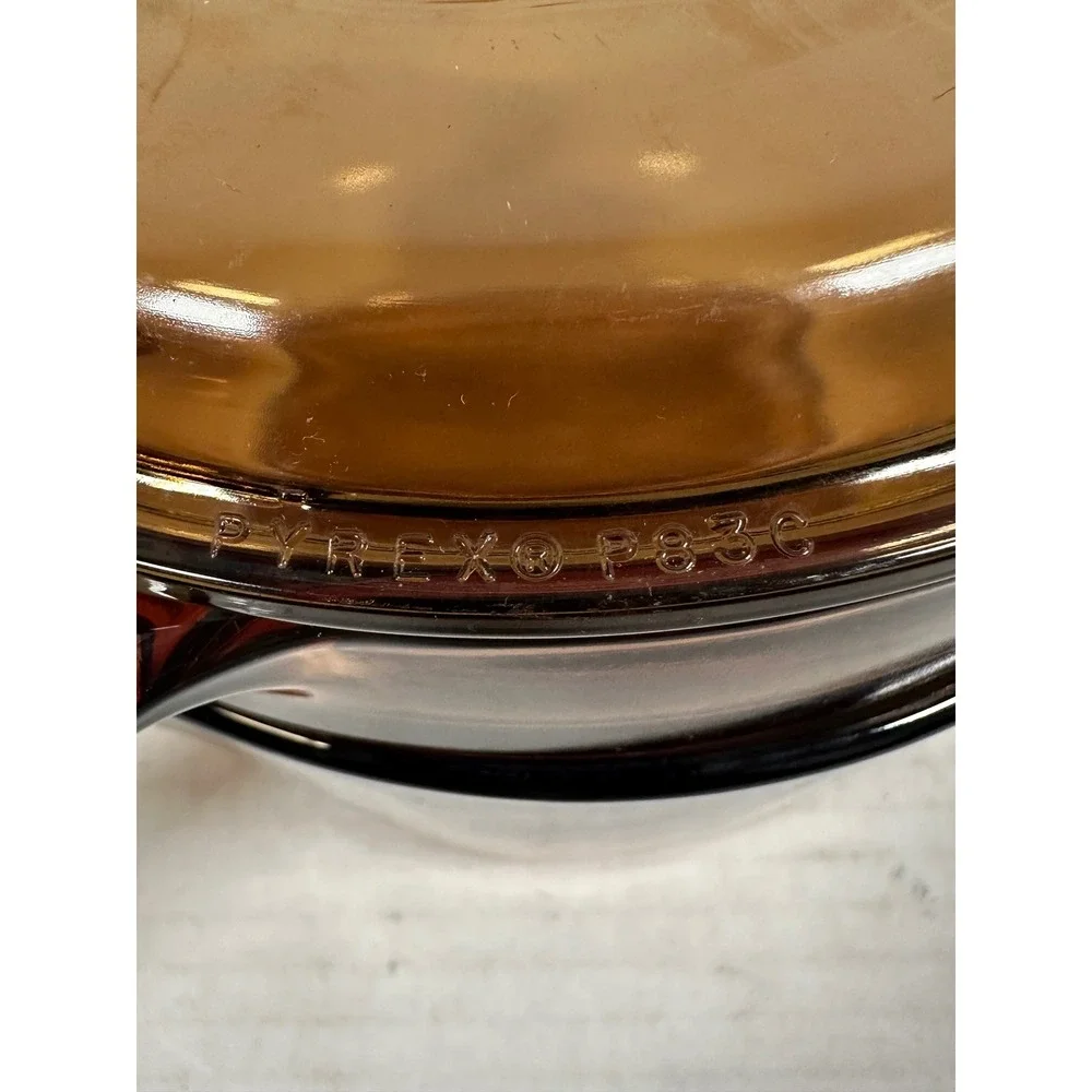 Visions by‎ Corning Amber Glass Double Boiler Set V-1.5-B 1.5L France 3 Piece
